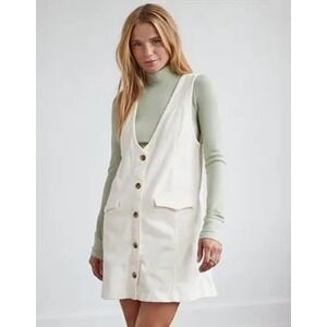 NEW American Eagle Outfitters Smocked Cut-Out Corduroy Mini Dress Size XS